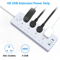 Prise d'extension USB multi-trous pour multiprise mobile de bureau