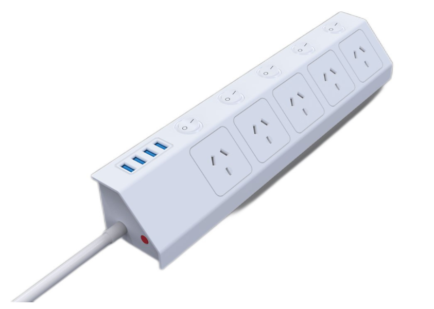 Prise d'extension Au SAA 5 prises 4 ports USB